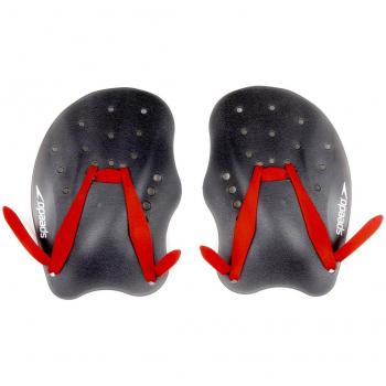 Speedo Tech Paddle - Aletas de natación, tamaño M, color negro / rojo