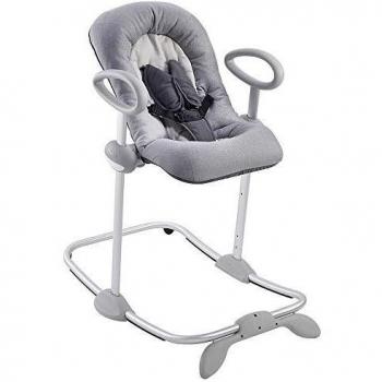 BÉABA Up & Down III, Hamaca para bebés y niños, Altura ajustable, Función balancín y 4 alturas diferentes, Unisex para niños, Ergonómica y segura, Gris