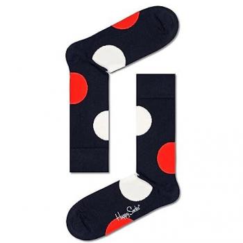 Calcetines Happy Socks Jumbo Dot Azul Marino con puntos grandes en rojo y blanco, talla M/L unisex adulto (41-46)