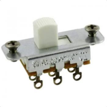 On-On Slide Switch (White) - Allparts EP-0260-025 Replacement Part for Instruments