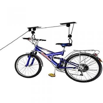 PrimeMatik - Soporte para colgar bicicletas del techo mediante poleas y cuerdas