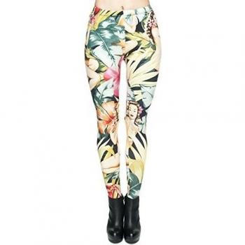 OnlineGT - Leggings 3D Full Print para mujer - Multicolor - Talla única
