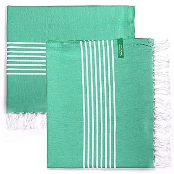 SET 2 TOALLAS HAMMAN BENETTON 80X165CM 170GSM 100% ALGODÓN VERDE CASA BENETTON