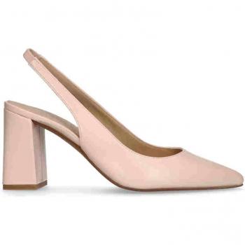 Zapatos de salón destalonados en napa rosa maquillaje