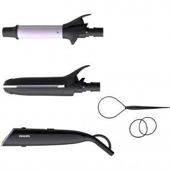 Philips BHH811/00 - Plancha multiestilo 5 en 1, rizador, plancha de pelo, dos accesorios para el cabello