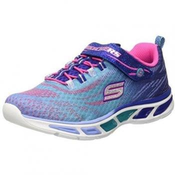 Skechers Litebeams, Zapatillas de Deporte para Niñas, Azul
