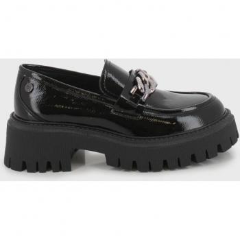 Mocasines de mujer con efecto brillo y suela track