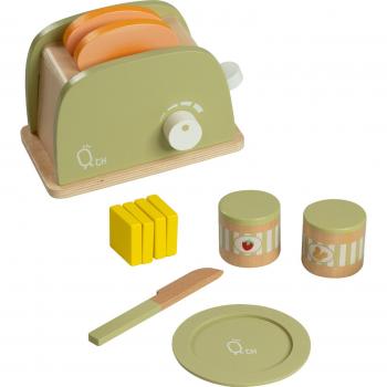 Teamson Kids Little Chef Frankfurt Wooden Toaster Play Kitchen Accessories Green