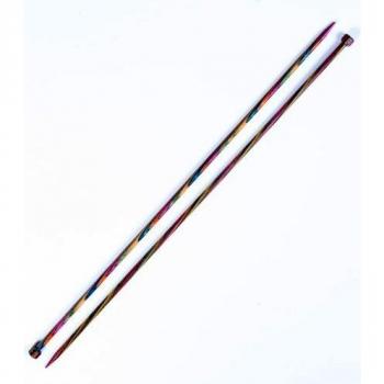 Knit Pro KnitPro Agujas de Punta única Symfonie de 35 cm x 5 mm, Multicolor, Madera de Abedul, 5,00 mm