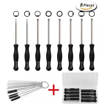 PULNDA Kit de 8 Herramientas de Ajuste para el carburador y Agujas de Limpieza, de Senrob. Incluye Estuche de almacenaje. para carburadores de Motores de 2 ciclos