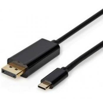 Adaptador USB-C a DisplayPort 4K@60Hz - 2.00 m - USB 3.2 Gen 1 - Chapado en Oro - Negro