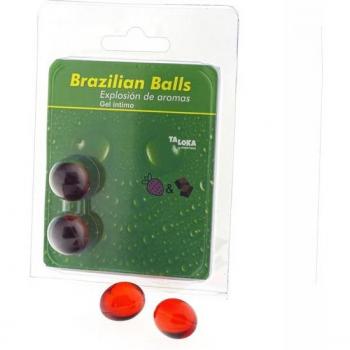 Brazilian Balls Gel Íntimo Aroma Fresa y Chocolate 2 Unidades
