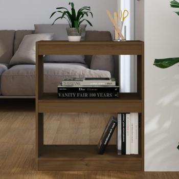 Librería/partición ámbar 60x30x71,5 cm madera maciza de pino