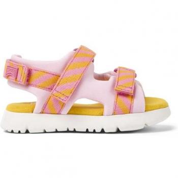 CAMPER Oruga - Sandals for First Walkers - Pink, Orange, Size 25, Cotton Fabric