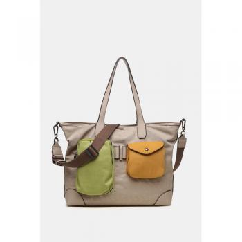 Bolso de mano multiposición Summer Song para portátil en nylon camel