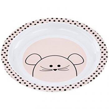 Lassig - Plato de melamina con silicona Little Chums Mouse