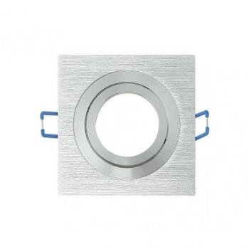 Empotrable Orientable Cenote 1xGU10 Cuadrado Aluminio/Cromado 2x9,2x9,2 cm 8 de Corte con Portalámpara - Alta Calidad