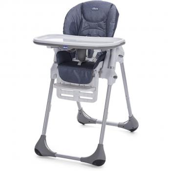 Chicco Polly Easy - Trona amplia, compacta y sencilla, para niños de 0 a 3 años, color azul vaquero