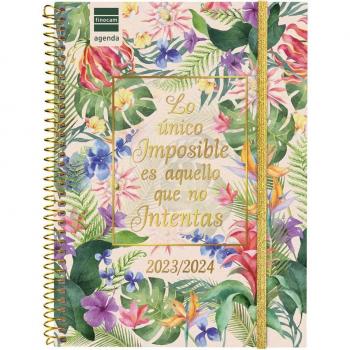 Agenda escolar secundaria 1/4 espiral semana vista horizontal Imposible Finocam 2023-2024