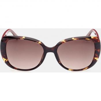 Guess GU7822 Square Sunglasses in Dark Havana with Contrasting Temples
