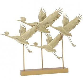 Figura Decorativa DKD Home Decor 64 x 9 x 51 cm Dorado Pájaro