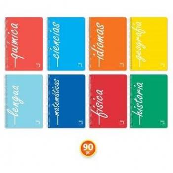 Cuaderno 4º 4x4 80h 90grs pp materias surtido pacsa