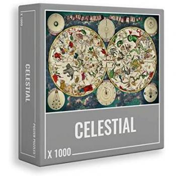 Cloudberries Celestial - Rompecabezas Premium de 1000 Piezas para Adultos con Mapa Vintage de Estrellas y diseño astronómico. Hecho en Europa.
