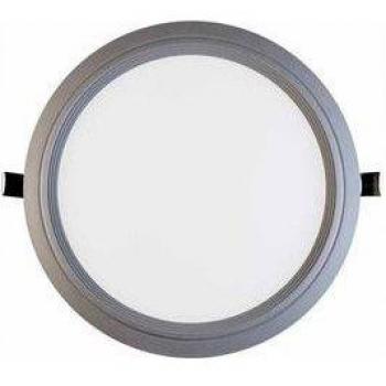 Plafón LED 7hSevenOn ultraslim redondo empotrable 15W gris Ø22 cm