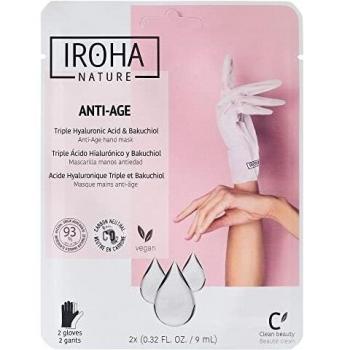 Iroha Nature Guantes Mascarilla Antiedad Triple Ácido Hialurónico, Bakuchiol y Niacinamida 2x9ml