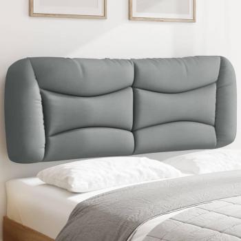 Cojín de tela de cabecera gris claro 140 cm acolchado