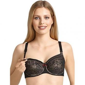 Sujetador de lactancia con aros Anita Fleur, color negro, talla 75I