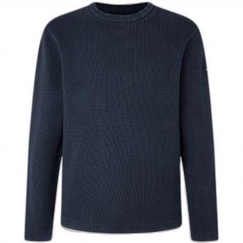 Pepe Jeans Men's Dean Crew Neck Pullover Sweater in Navy Blue