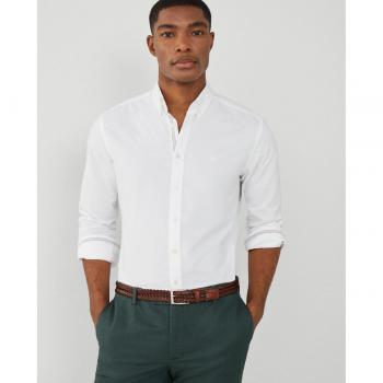 Camisa Oxford slim fit de hombre color blanco
