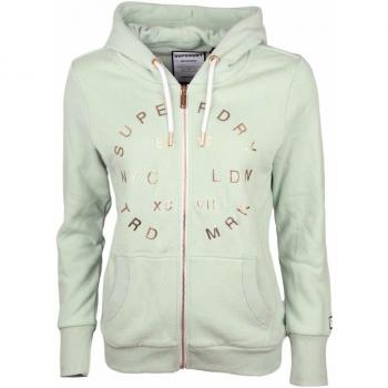 Superdry NYC Studio Foil Ziphood - Chaqueta de Punto para Mujer Harbour Grey Medium