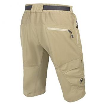 Pantalones Cortos de Ciclismo para Hombre Endura Hummvee con Badana, Color Beige Pardo, Talla XL