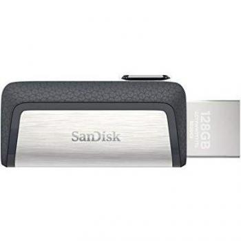 SanDisk Ultra 128 GB Dual Type-C USB 3.1 Flash Drive, Silver