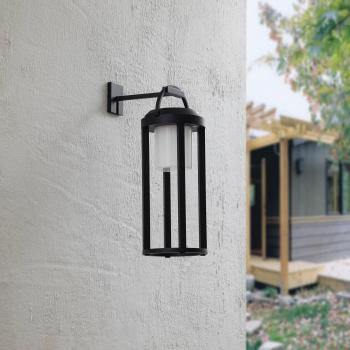 Lámpara Solar LED 2 en 1 Tilena, Negra, Redonda, de Aluminio