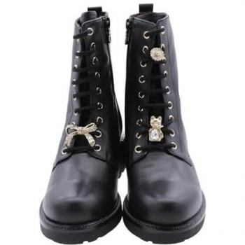 NeroGiardini Women's Black Lace-Up Ankle Boots - Size 4 UK / 7 US