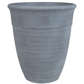 Maceta Cuadrada de Poliresina Mezcla de Piedra Gris Ø 43 cm para Interior y Exterior