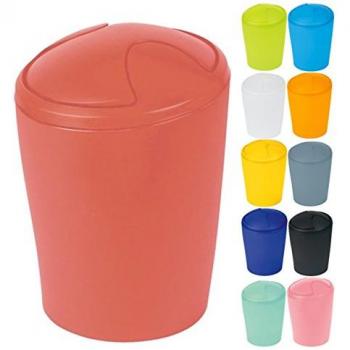 Basurero Spirella MOVE Rojo 5L con Tapa Basculante para Baño