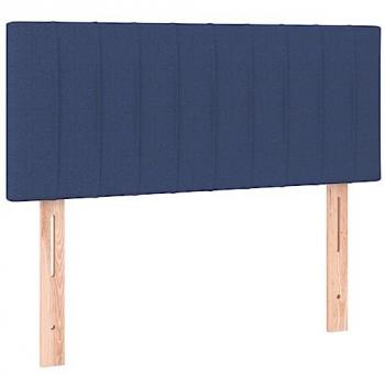 Cabecero con LED de tela azul 100x5x78/88 cm