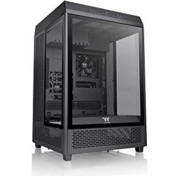 Thermaltake The Tower 500 ATX Mid Tower Gaming Computer Case with Tempered Glass Panels, USB 3.0, USB Type-C, and Dual 120mm Fans - Black