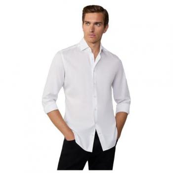 Camisa de Hombre Tailored Fit Anti-Manchas Magic Twill Blanca Hackett 2024