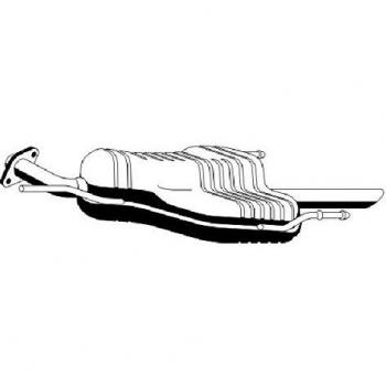 Silenciador trasero ERNST 052153 para Opel Astra G CC