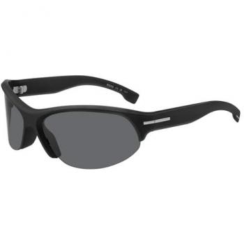 Hugo Boss Stylish Black Mask-Style Sunglasses with Silver Metal Details (Model 1624/S)