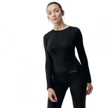 Camiseta de mujer Born Living Yoga Hilma Seamless Long Sleeve T-shirt Negra S