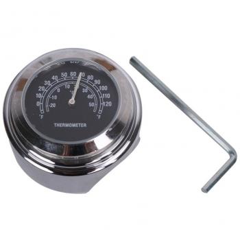 Maxquoia - Termómetro de Manillar de la Motocicleta Superficie Negro apto para Harley-Davidson Disc Glide Sport FXRSDG / Dyna Fat Bob FXDF / Street Bob FXDB / Super Glide Custom FXDC / Wide Glide FXDWG / Electra Glide Police FLHTP / Electra Glide CVO Ult