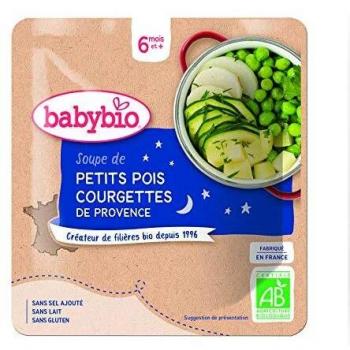 Sopa de Guisantes y Calabacines Babybio 6 Meses Ecológica 190 g