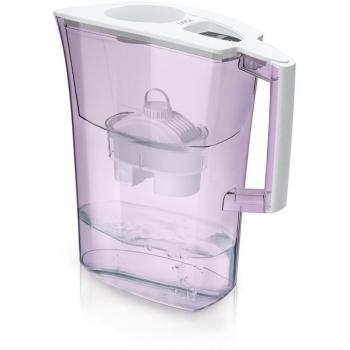 Jarra para filtrar el agua del grifo y mejorar su sabor- Laica PRIME LINE J51-AD color violeta capacidad 3 litros, incluye 1 filtro bi-flux que reduce la cal y el cloro y dura 150 litros o 1 mes.