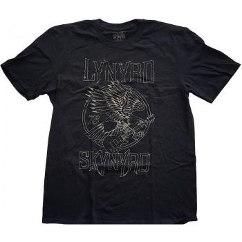 Camiseta de algodón unisex Lynyrd Skynyrd 73 Eagle Guitar L negra